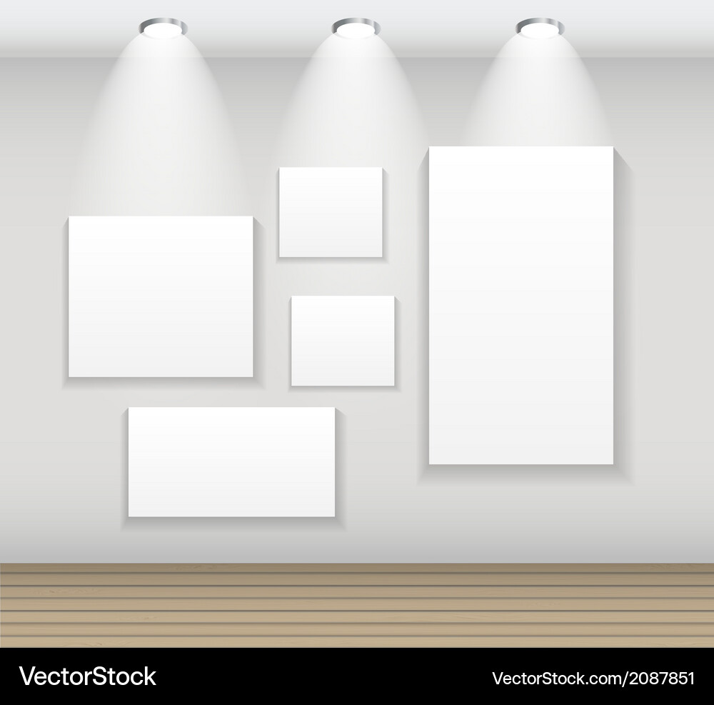 Frame on wall for your text and images Vector Image