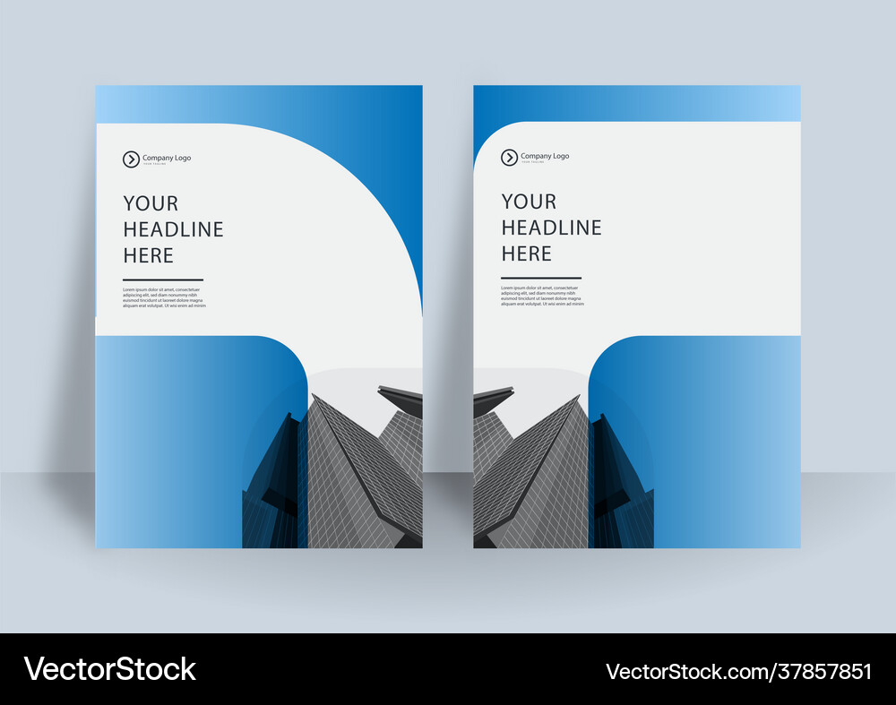 Modern Blue Cover Design Template Graphic Royalty Free Vector