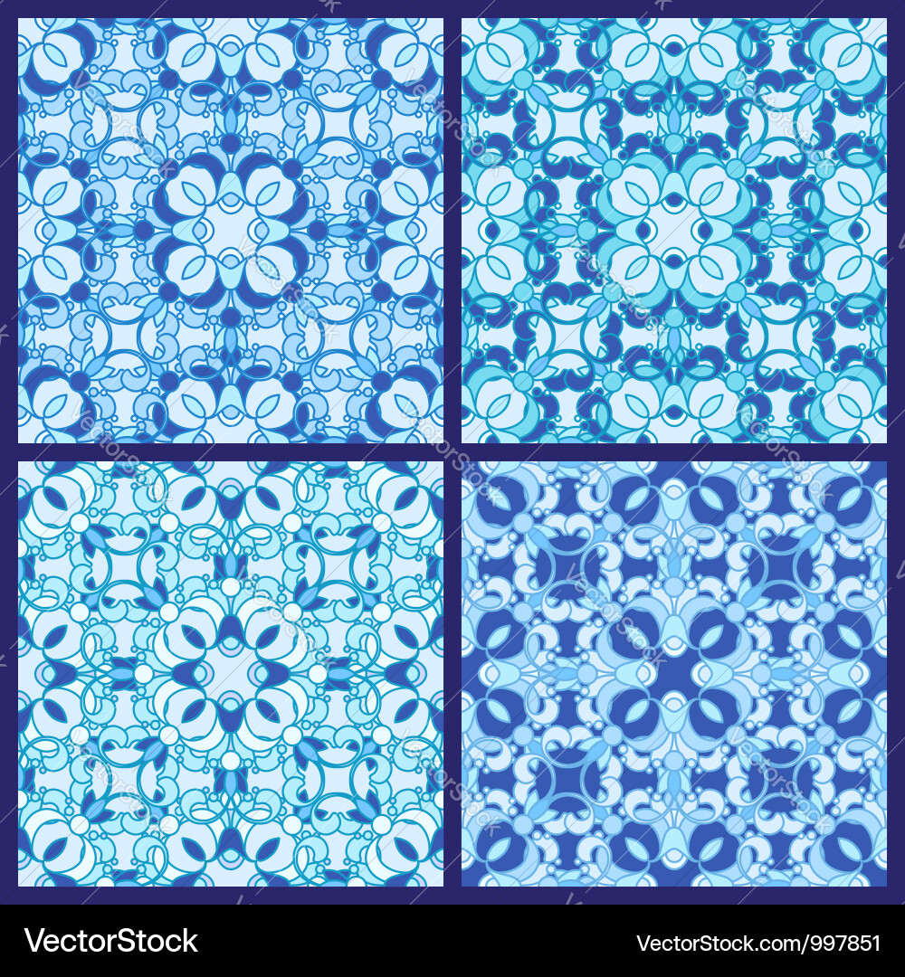 Seamless pattern set Vector Image