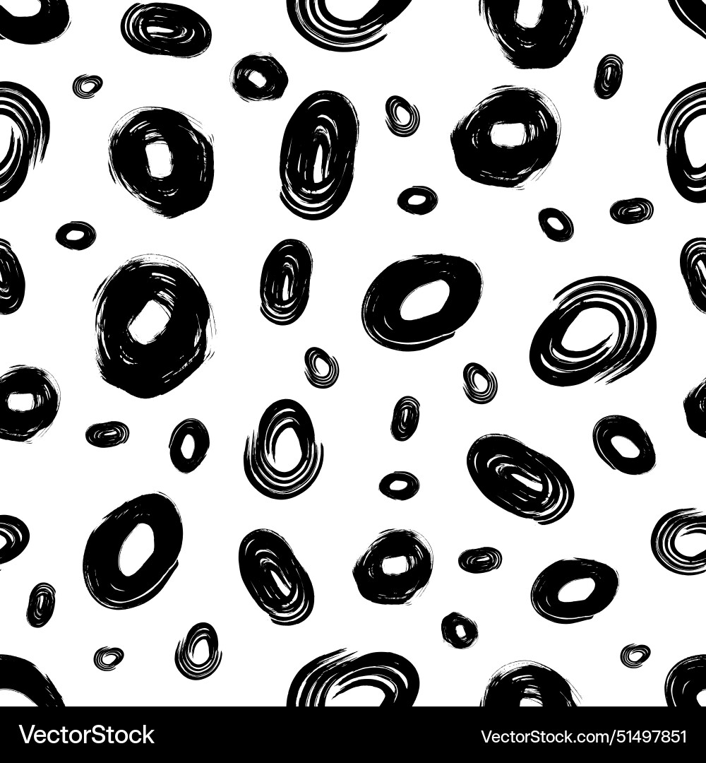 Seamless pattern with sketch circles shape Seamless pattern with sketch circles shape vector image