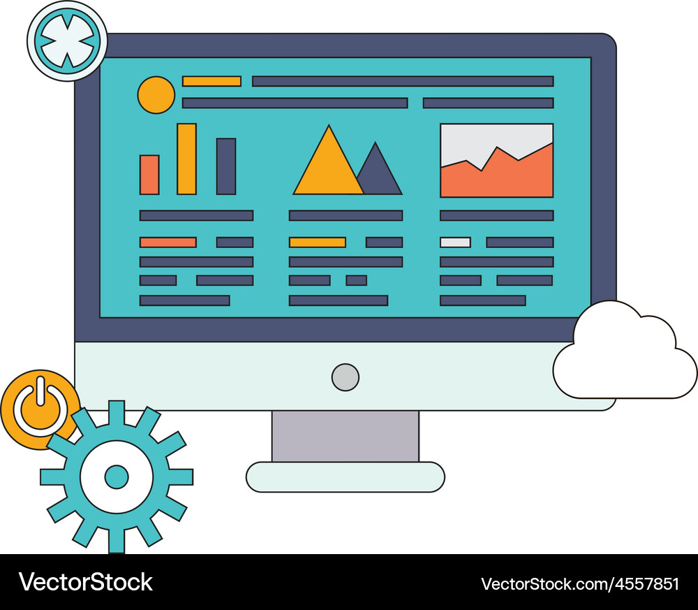 Set of flat and colorful concepts Vector Image