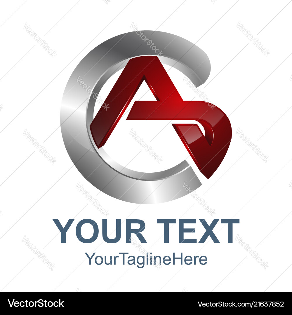 3D Abstract Circle Technology Logo Vector Image