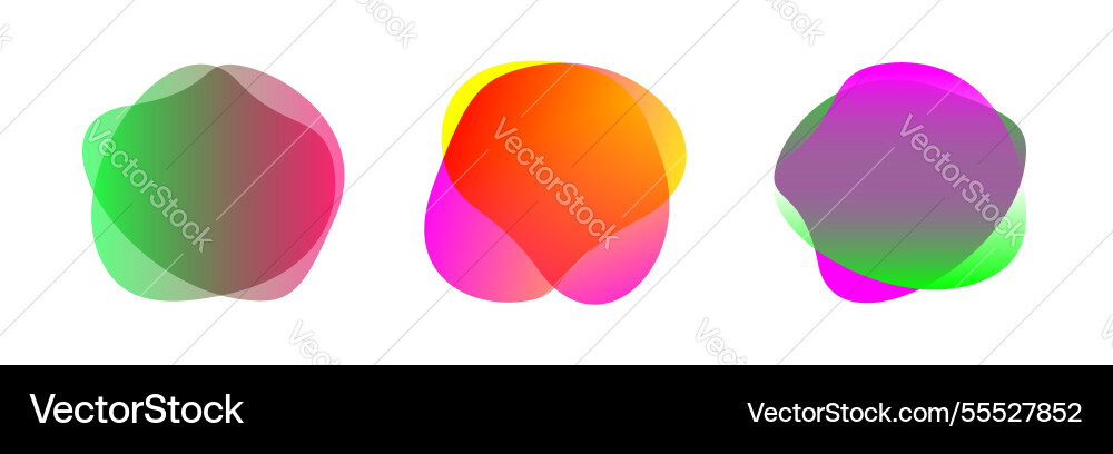 Colorful blob shape free from set for background Colorful blob shape free from set for background Vector Image