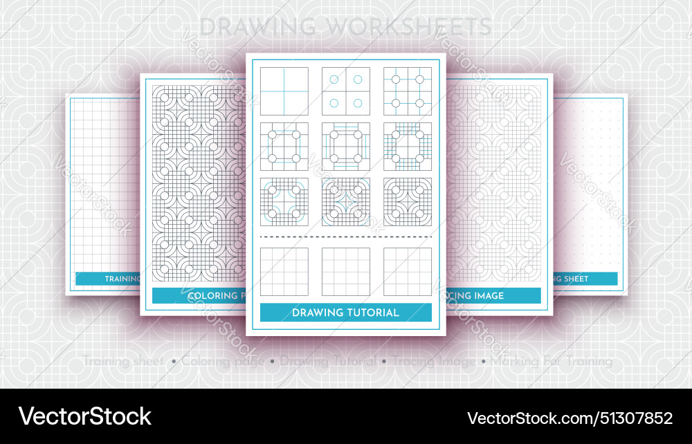 How to draw a pattern step by drawing vector image