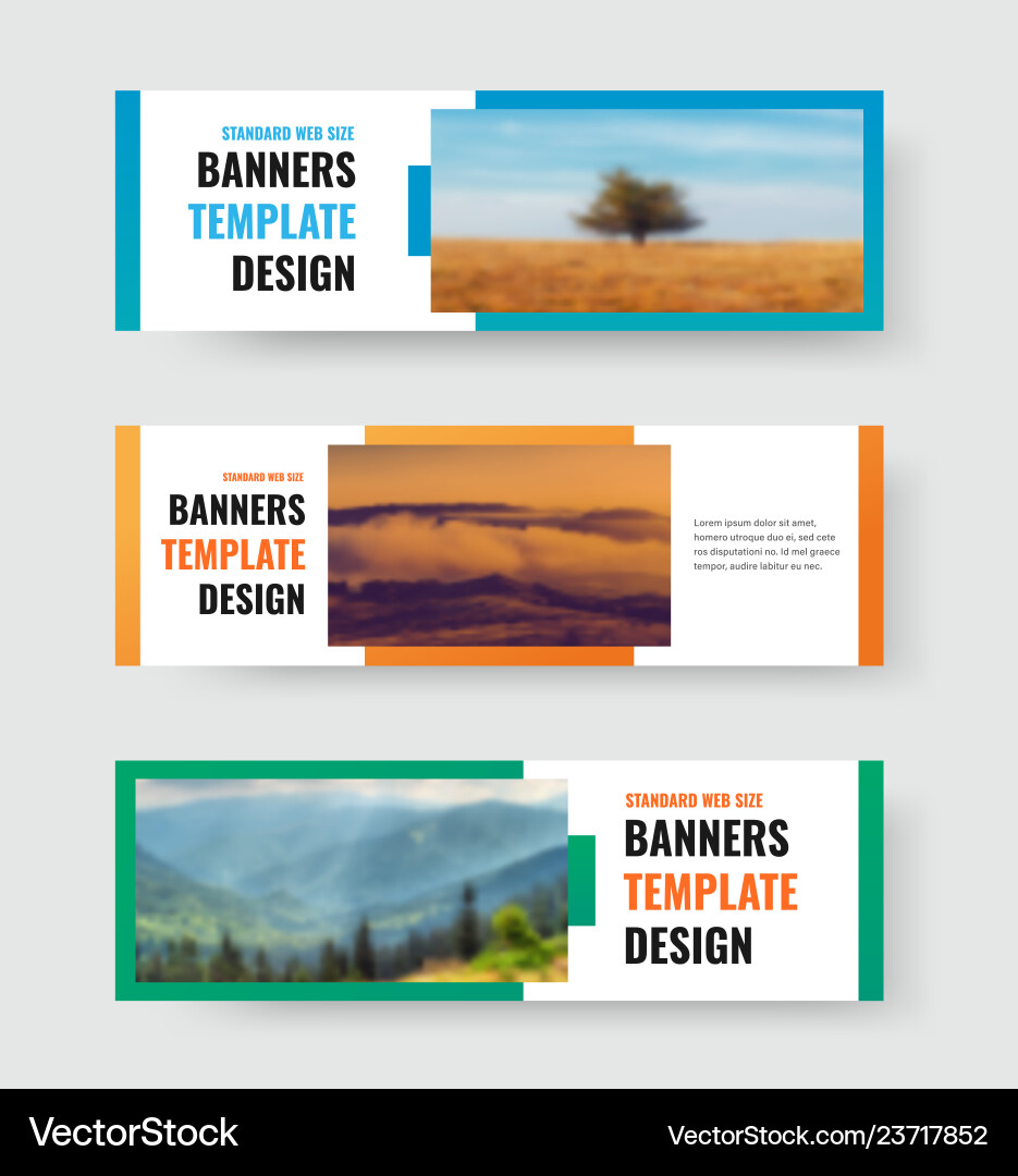 Modern Web Banner Set vector image
