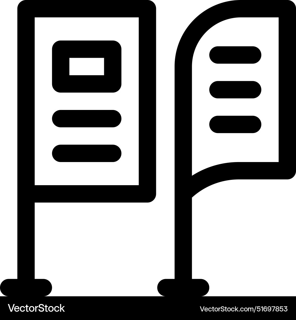 Bow flags icon thin linear style design isolated Bow flags icon thin linear style design isolated vector image