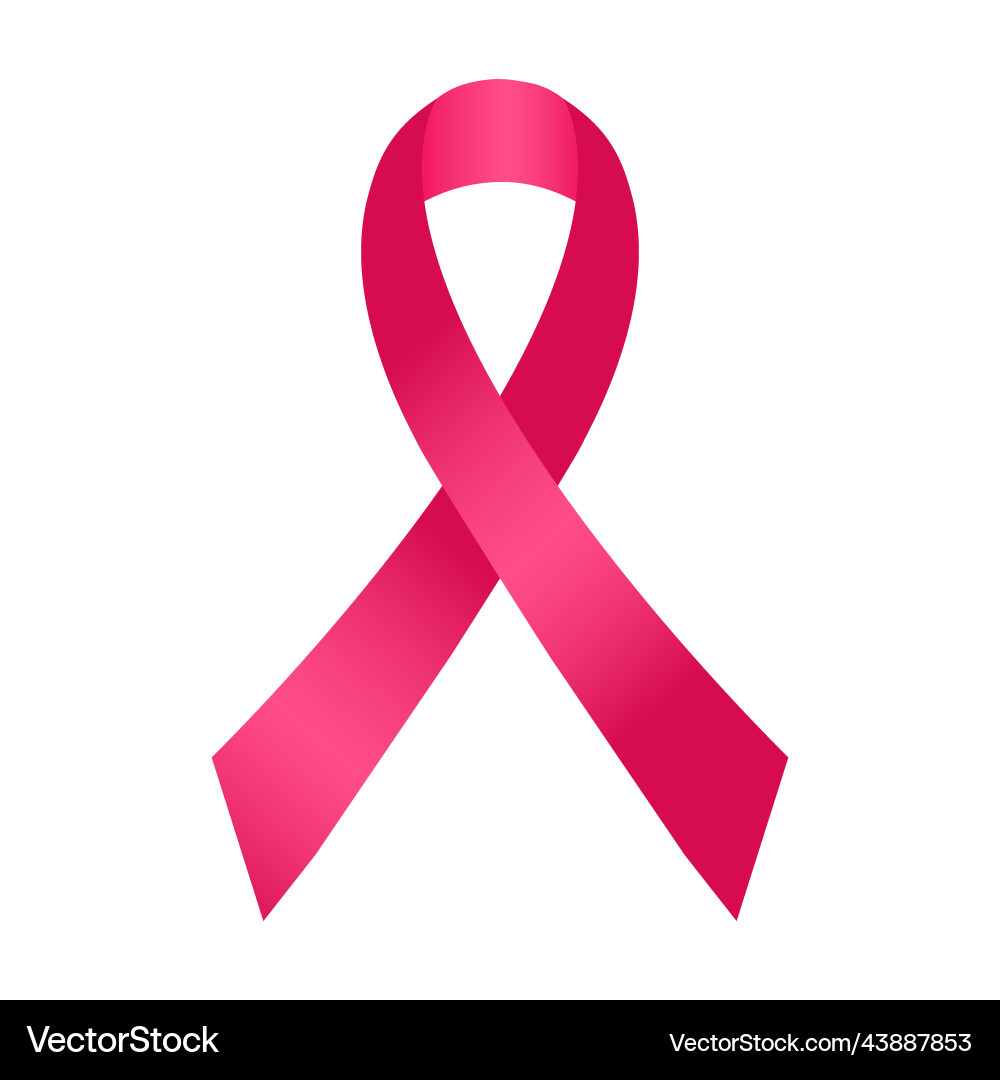Pink Breast Cancer Ribbon - Company Symbol Vector Image