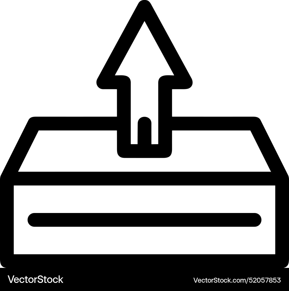 Upload outline icon symbol image Vector Image