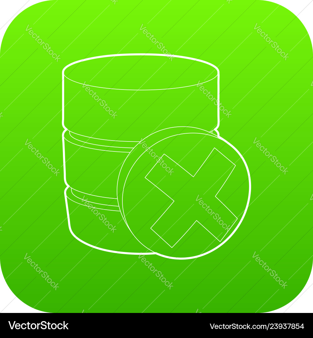 Closed Database Icon vector image