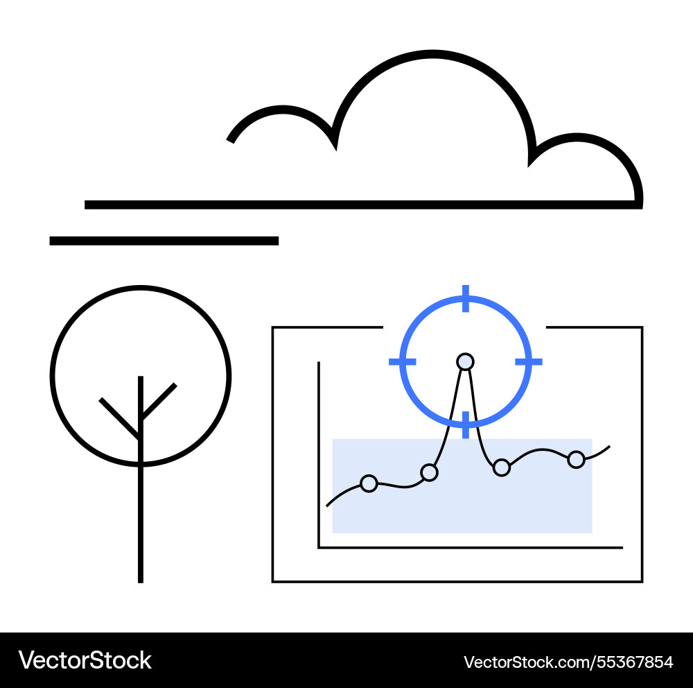 Data analysis with environmental and cloud Data analysis with environmental and cloud Vector Image
