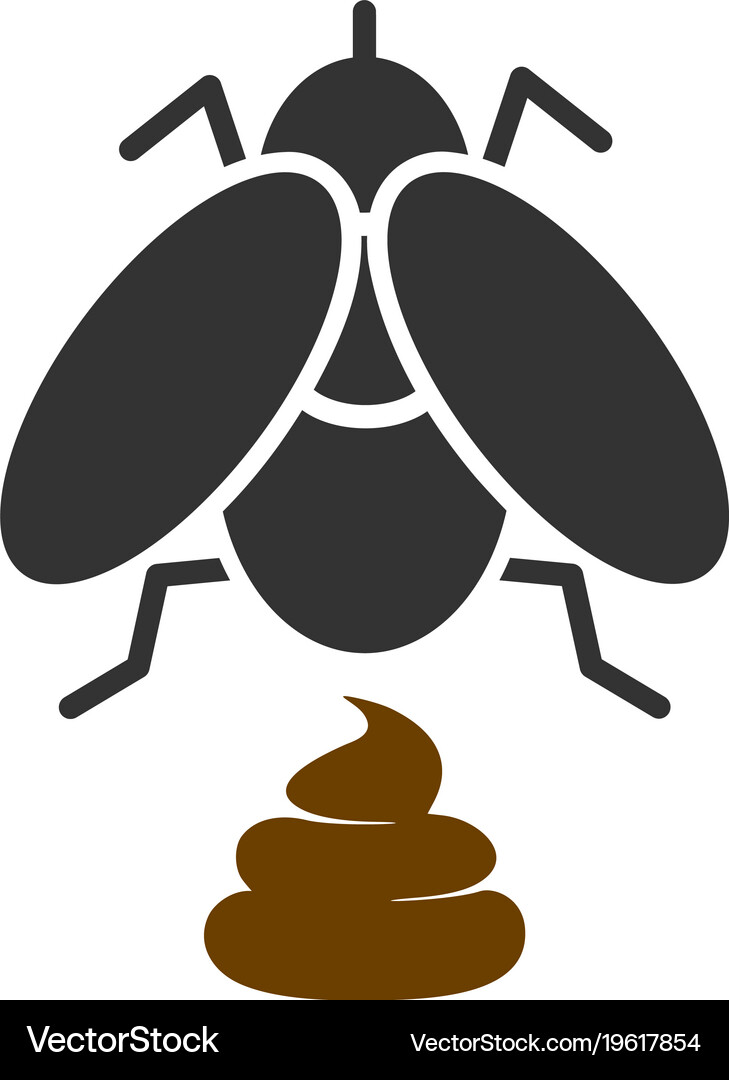 Fly shit flat icon (19617854) – Royalty-Free Vector | VectorStock
