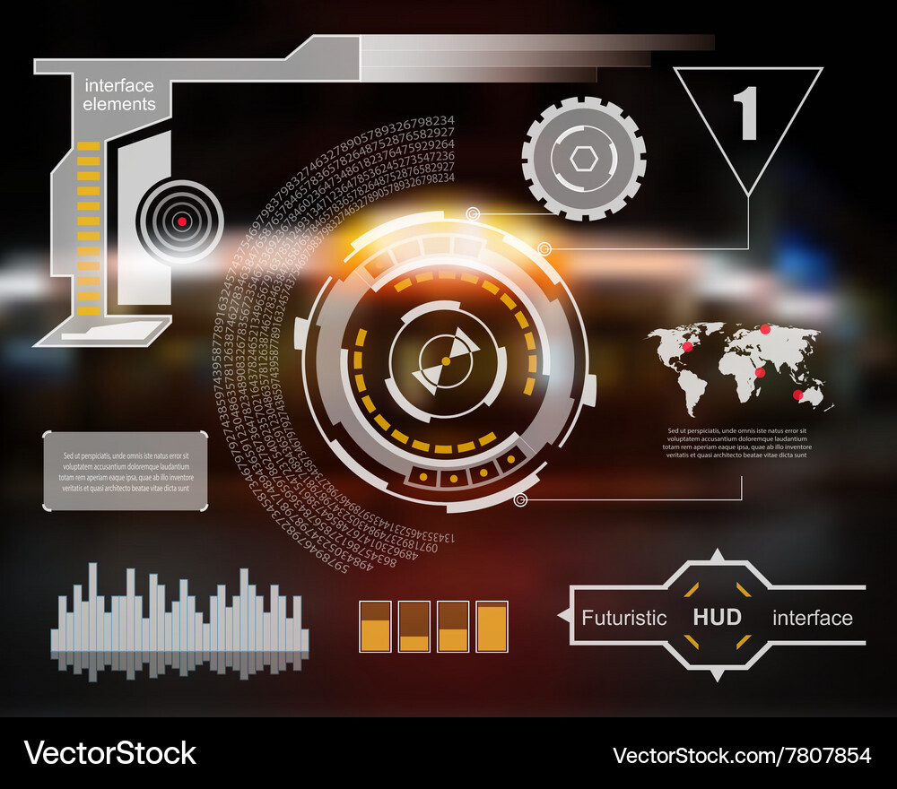 Graphic touch user interface hud Vector Image