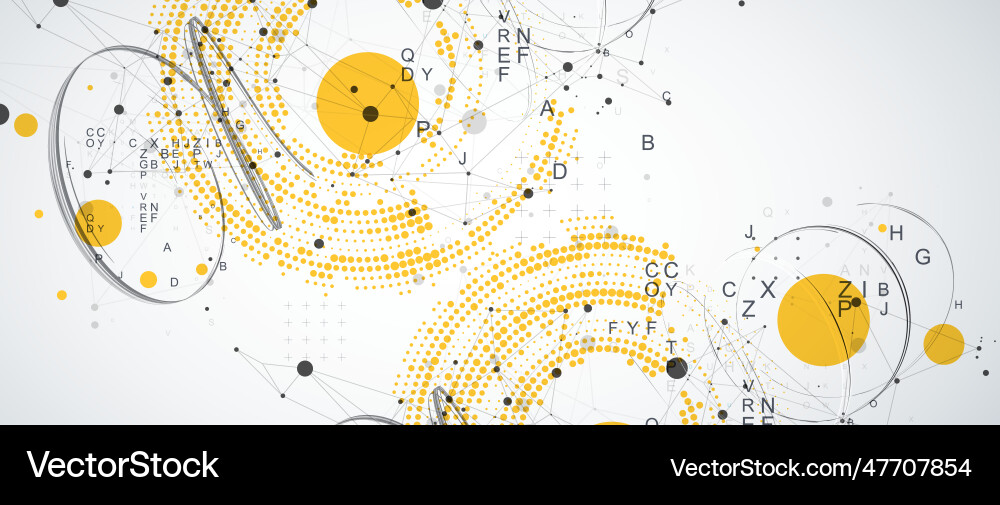 Halftone science background with connecting dots Halftone science background with connecting dots vector image