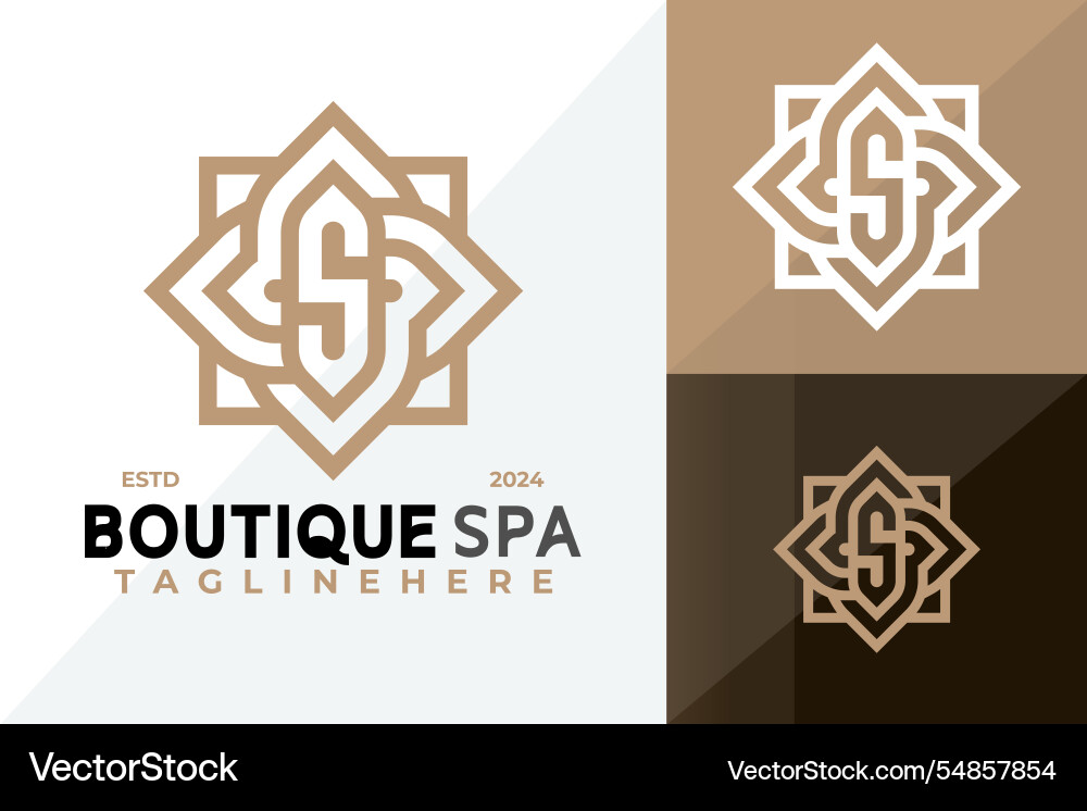 Letter s boutique logo icon design vector image