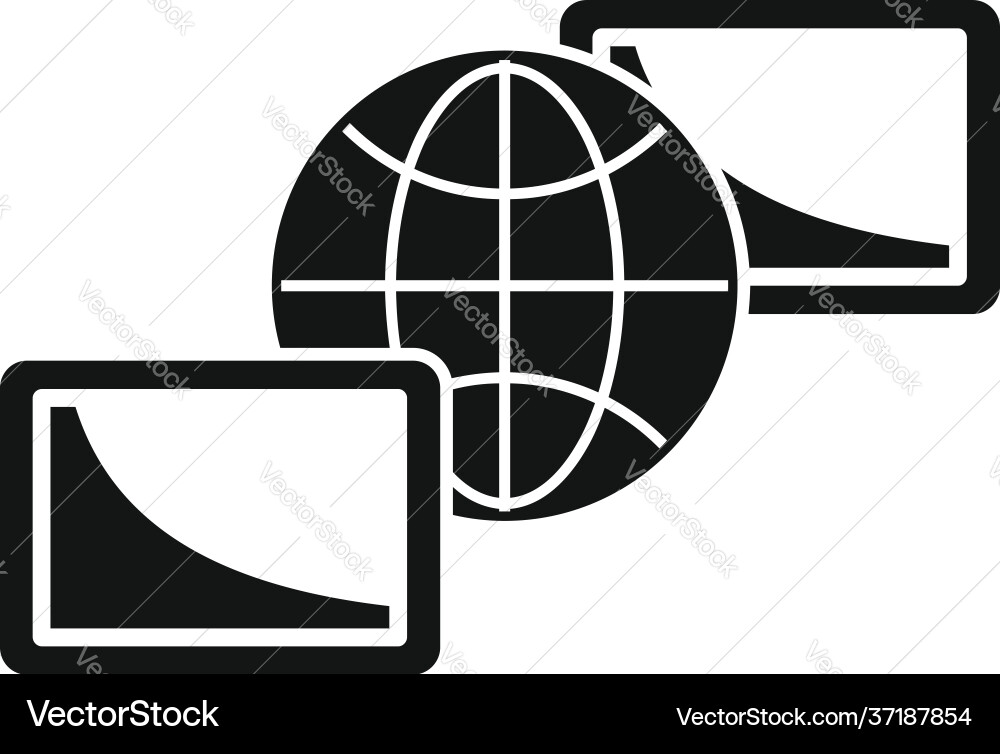 Network remote access icon simple style vector image