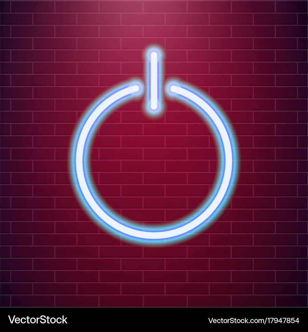 On and off lamp neon light toggle switch button Vector Image
