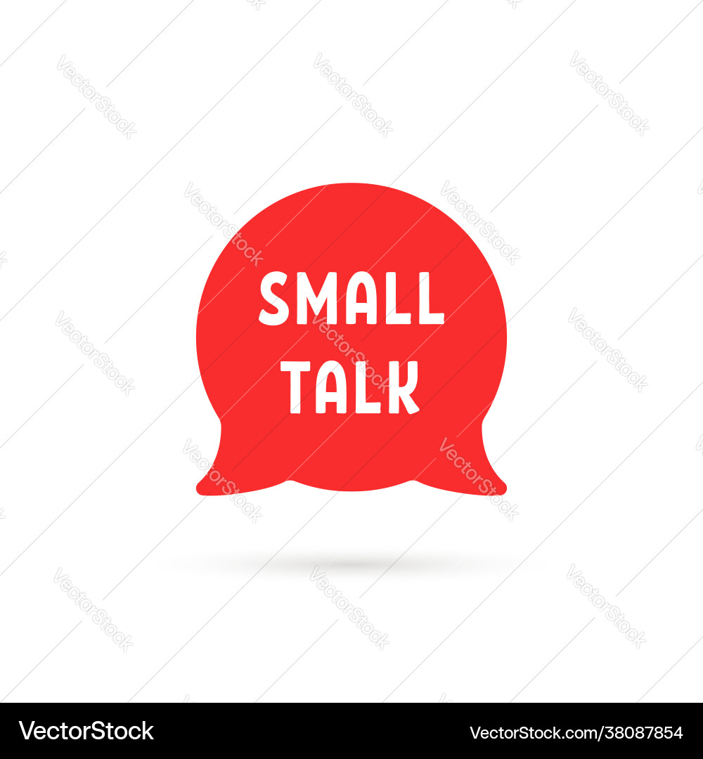 Red small talk simple speech bubble Red small talk simple speech bubble vector image