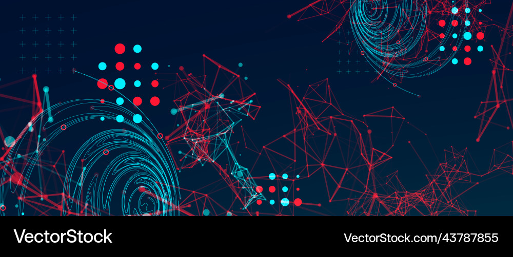 Abstract background with particles digital Abstract background with particles digital Vector Image