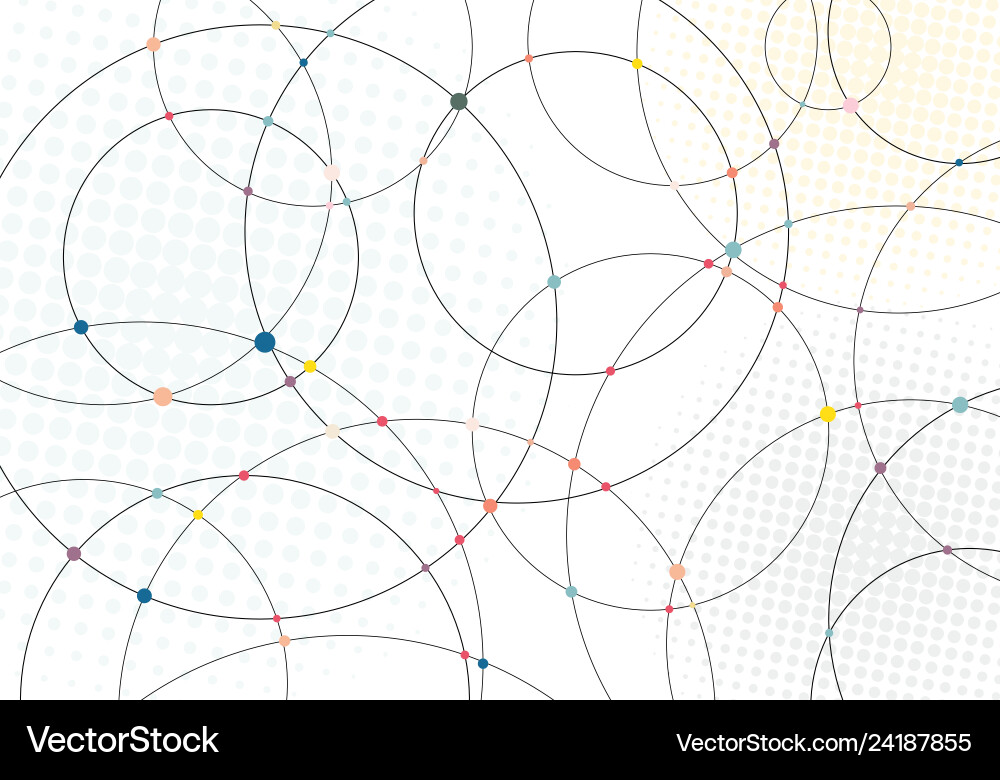 Abstract Circles & Multicolor Dots Royalty Free Vector