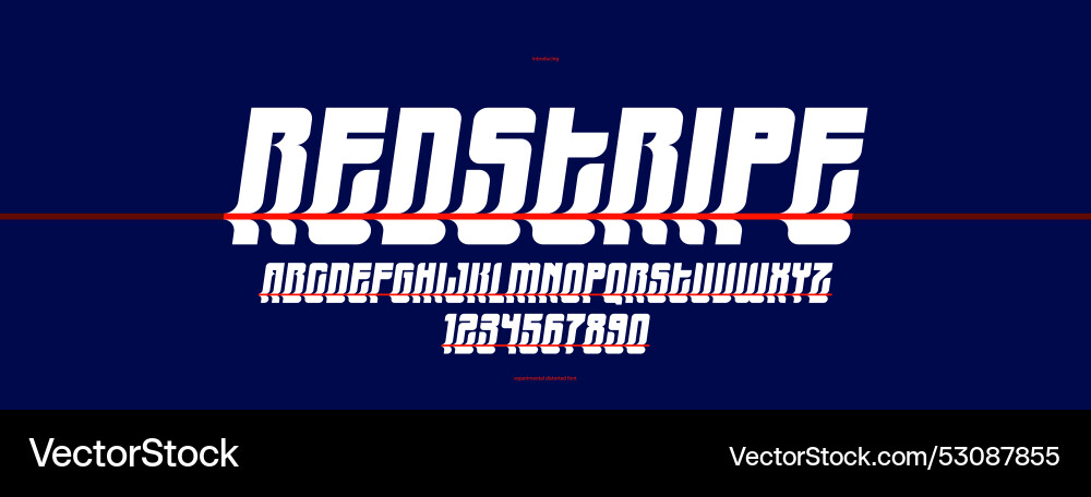 Bended and deformed display font for logos Bended and deformed display font for logos vector image