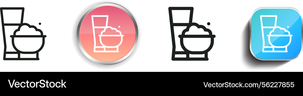 Malt icon thin linear regular and button style Vector Image