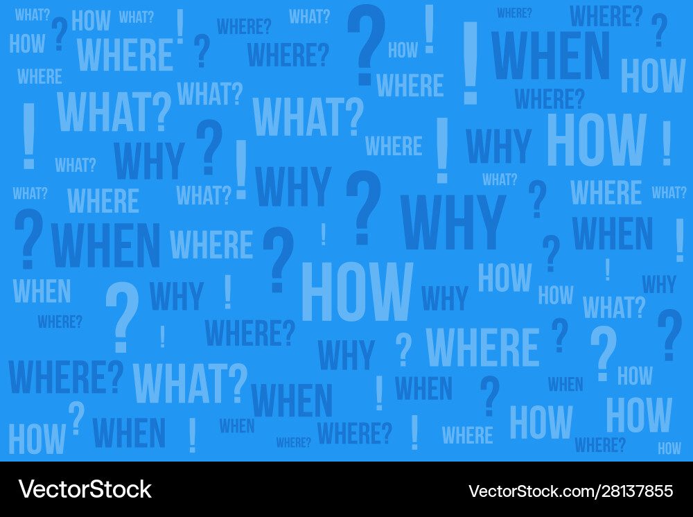 Question mark - questions whose answers Question mark - questions whose answers vector image