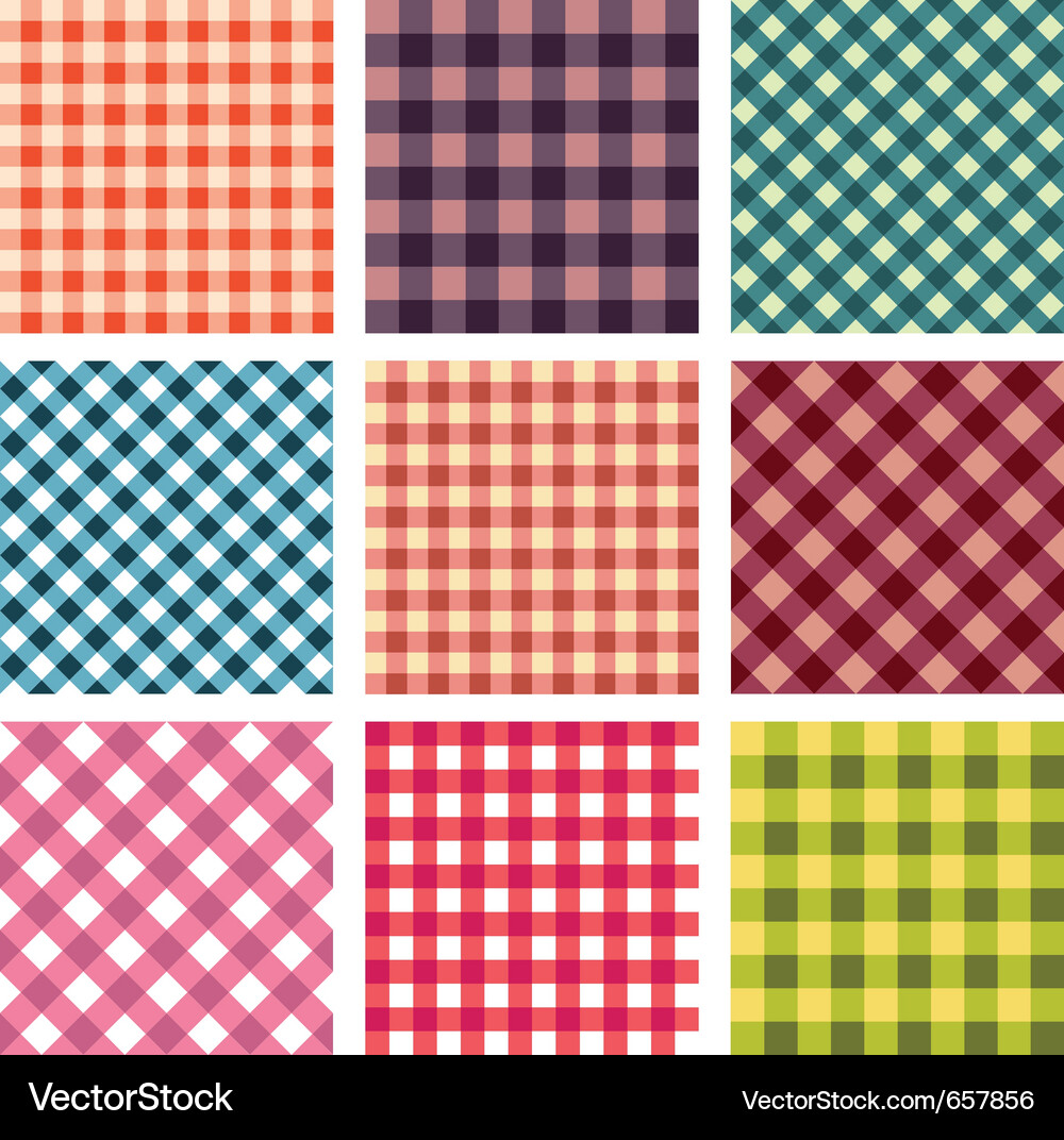 Abstract seamless square pattern set Vector Image