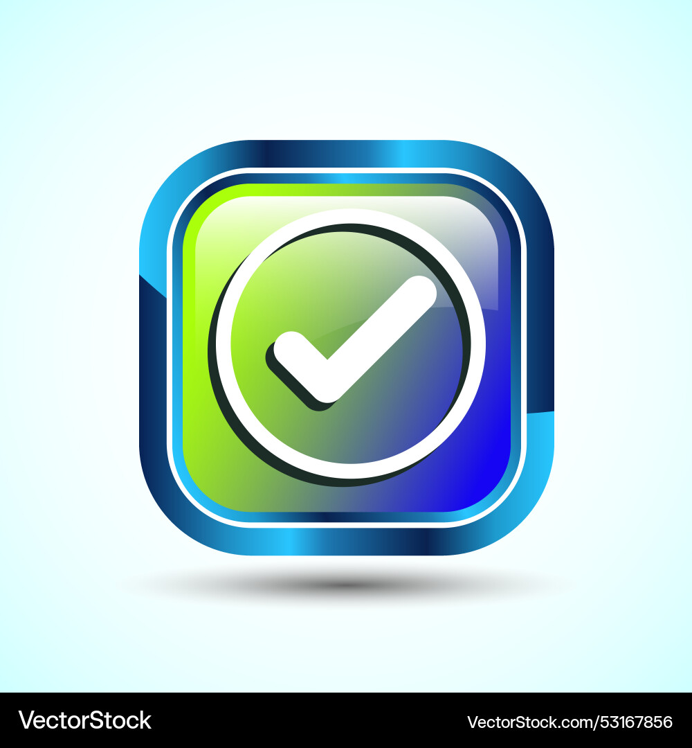 Check mark icon button set design tick symbol Check mark icon button set design tick symbol vector image