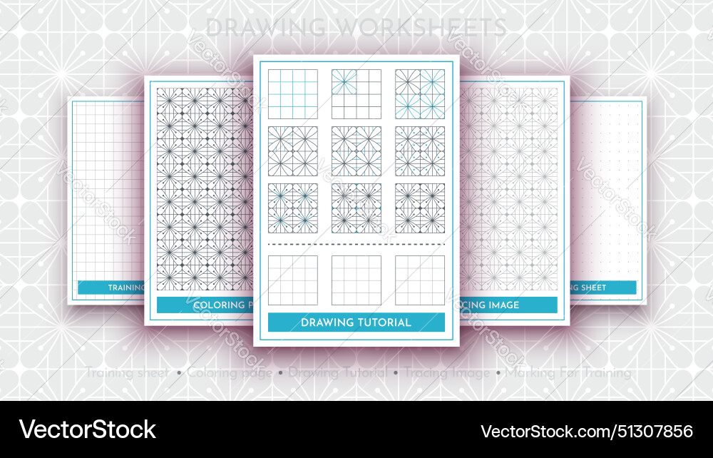 How to draw a pattern step by drawing vector image