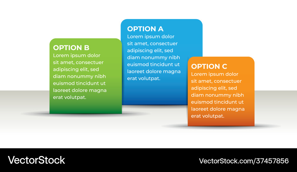 Infographic 3 options template 3d vector image