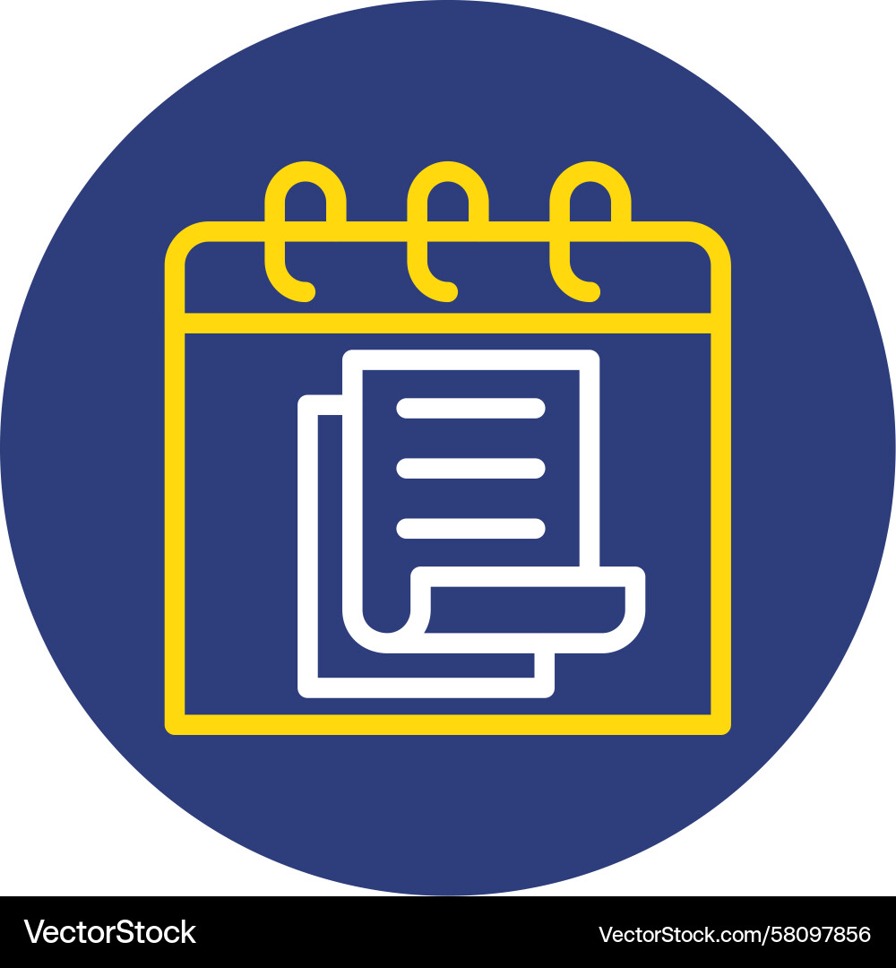 Notes and Jottings Circle Icon Vector Image