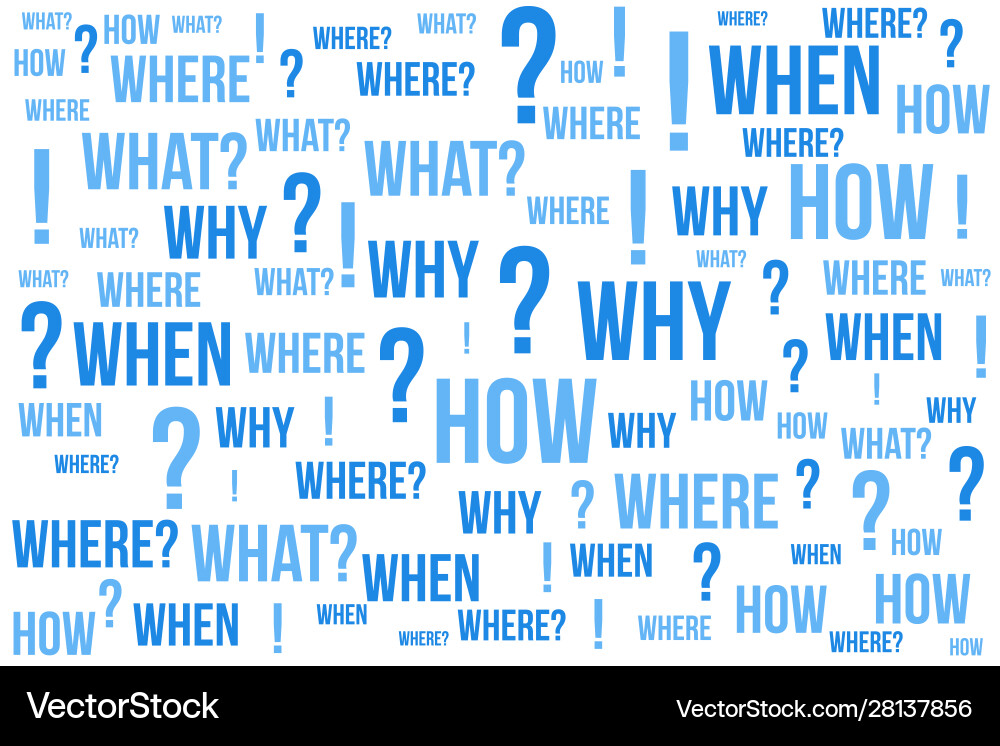 Question mark - questions whose answers Question mark - questions whose answers vector image