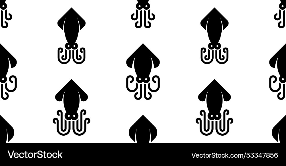 Seamless pattern with squid Vector Image