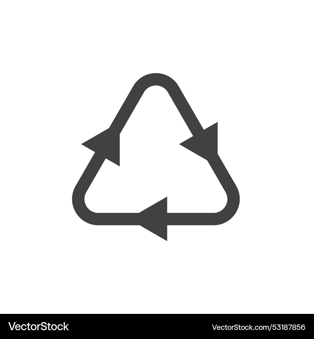Triangle recycle icon element design vector image