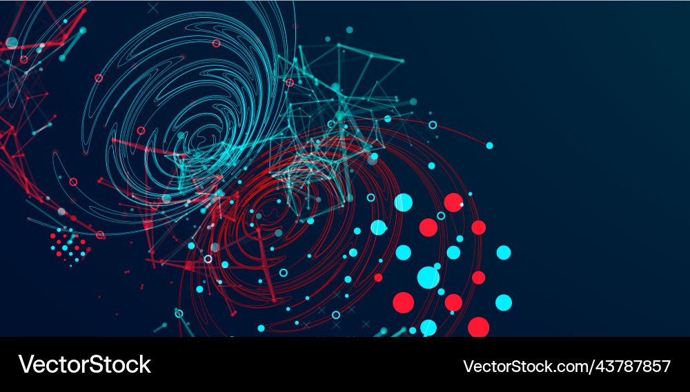 Abstract background with particles digital Vector Image