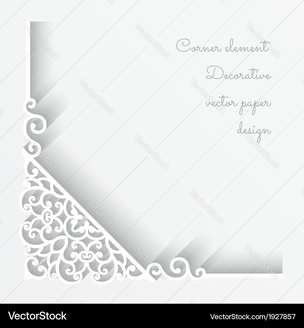 Paper Corner Ornament Vector Image