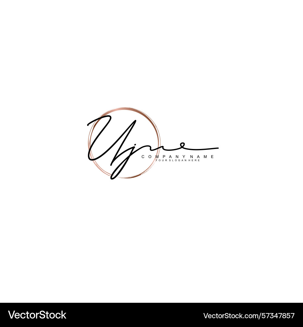 Uj minimalist signature logo design collection Uj minimalist signature logo design collection Vector Image