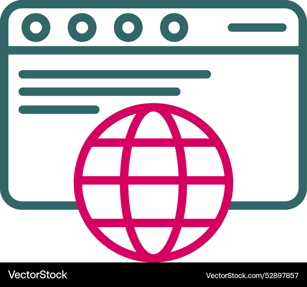 Web browser icon design vector image