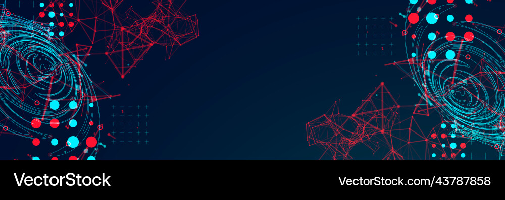 Abstract background with particles digital Abstract background with particles digital Vector Image