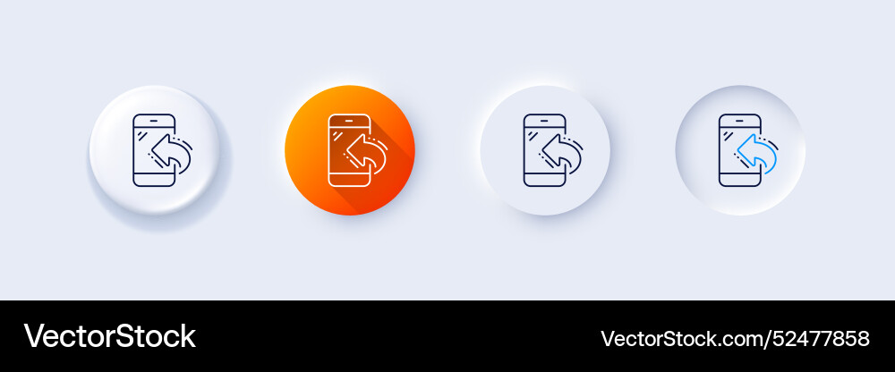 Call Center Service Line Icon eingehendes Telefon Vektorbild