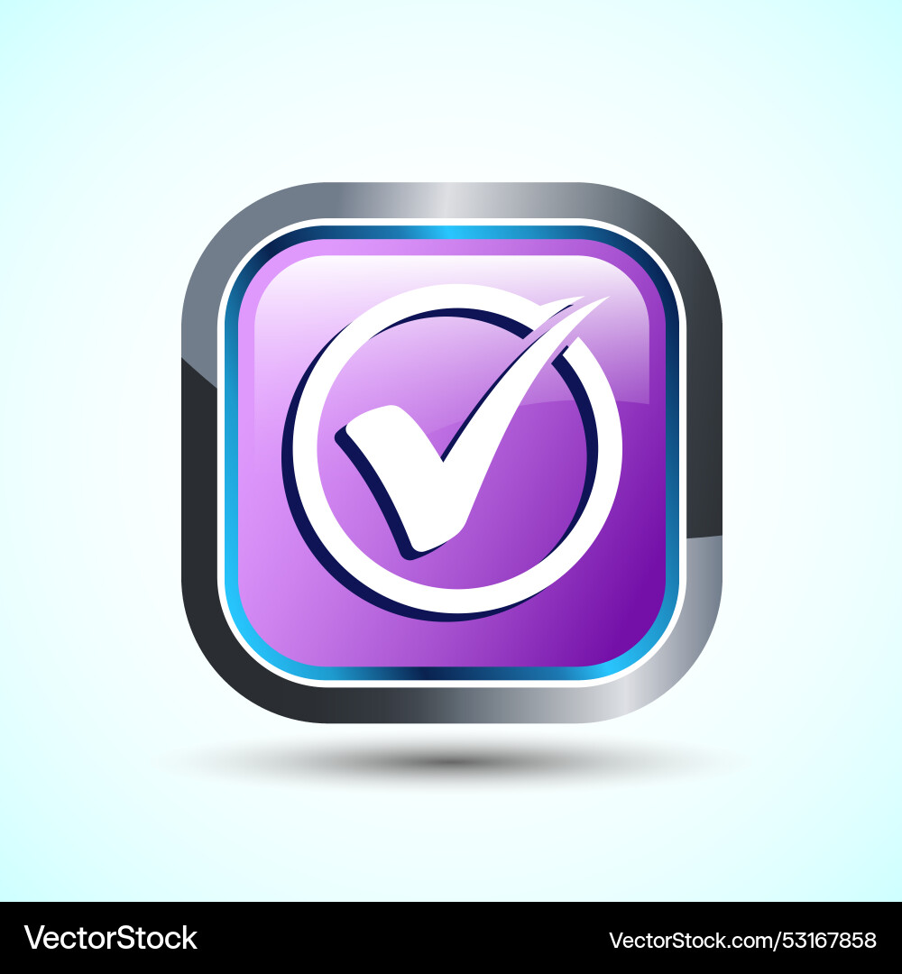 Check mark icon button set design tick symbol Check mark icon button set design tick symbol Vector Image