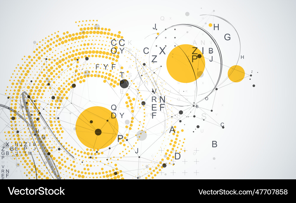 Halftone science background with connecting dots Halftone science background with connecting dots vector image