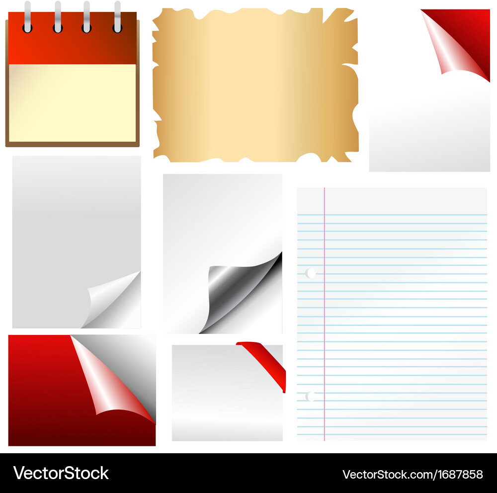 Set of document templates Vector Image