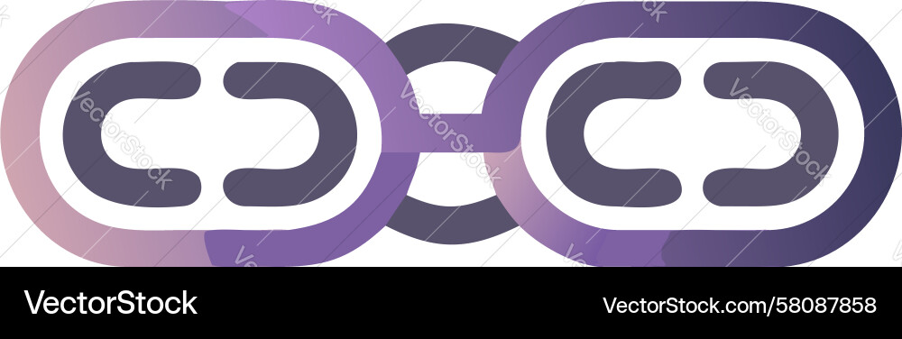 Stacked Chain Links - Hierarchy Icon Vector Image