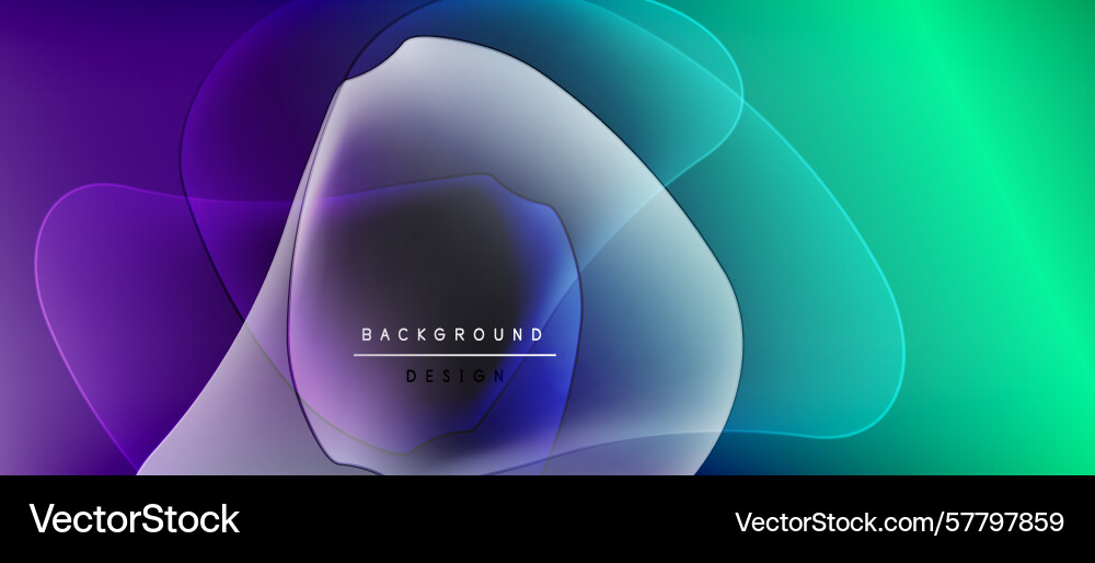 Abstract fluid shapes overlap creating vibrant vector image