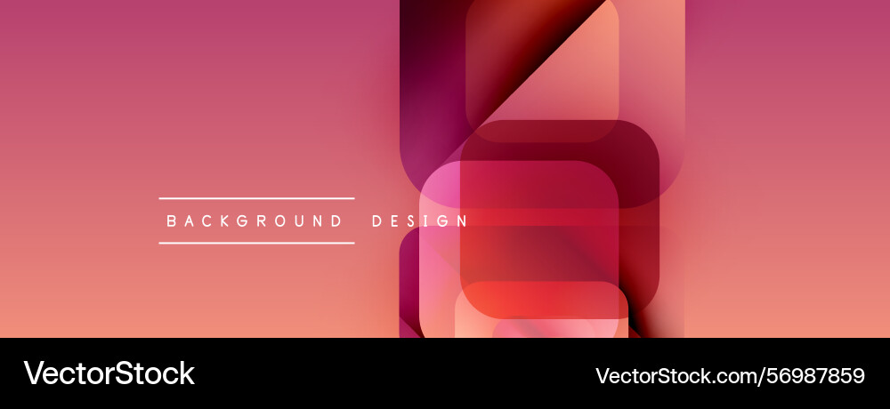 Abstract gradient shapes overlap creating dynamic Vector Image