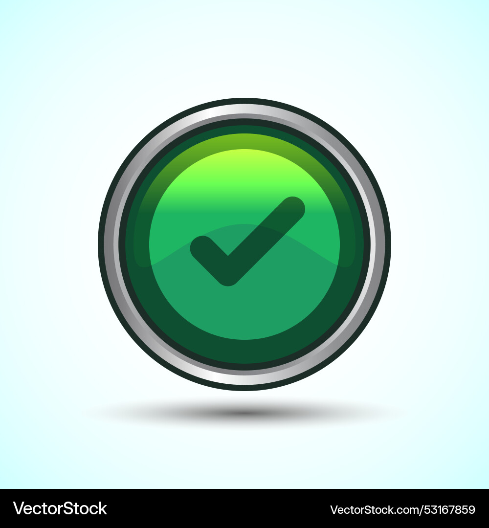 Check mark icon button set design tick symbol Vector Image