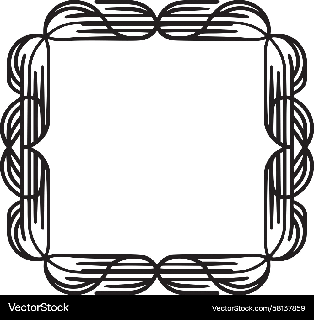 Elegant Linear Frame Pattern Vector Image