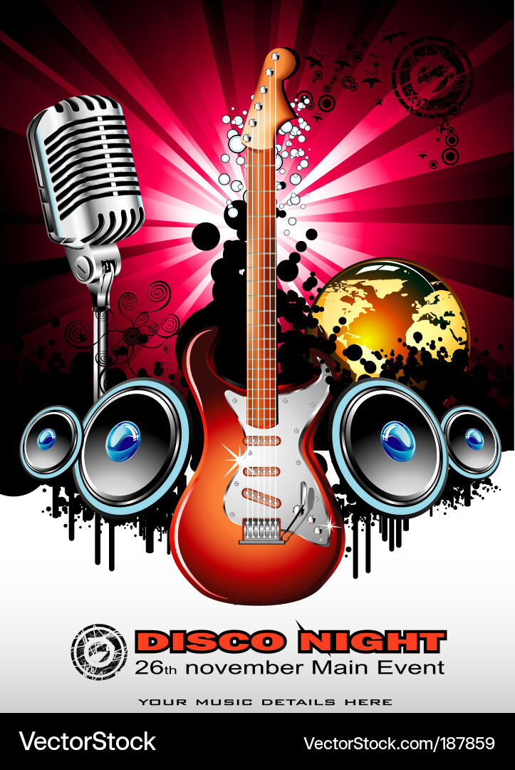 Global Music Event Background Vector Image