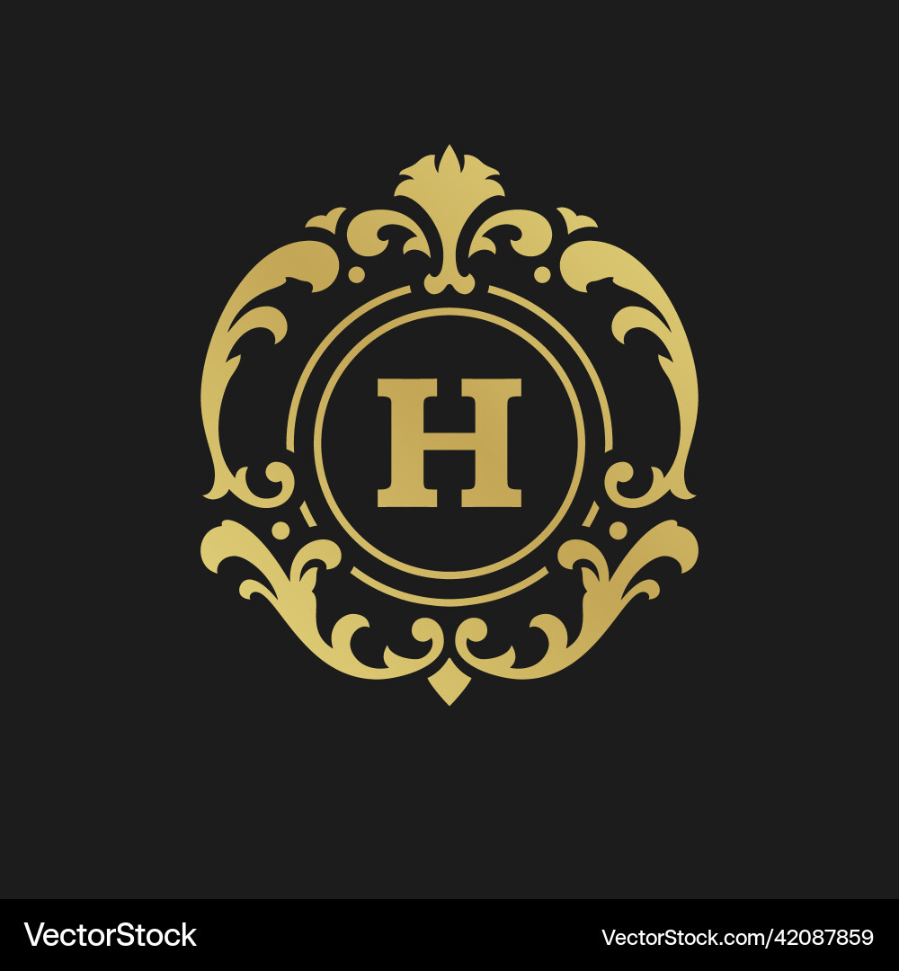 Luxury monogram logo template object Luxury monogram logo template object Vector Image